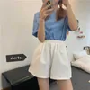 Loose Candy Colors Shorts Girl Sexy Fashion Women High Waist Shorts Summer Ladies Black Casual Wide Leg Solid Short Pants 210619