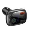 BASEUS 자동차 블루투스 FM 송신기 MP3 빠른 충전 듀얼 USB 유형 -C 충전기 QC 3.0 PD3.0 아이폰 11 삼성 S9