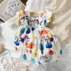 1 2 3 4 5 6 7 8 anni Ragazze Casual Dress Kids Summer Swing Svasato Abiti Bambini Festa di compleanno Costume Ragazze Doodle Vestiti Q0716