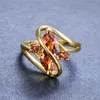 Anéis de casamento Sorção única s Marquise champanhe zircão para mulheres homens amarelo ouro enchido cz anel de pedra mens simples moda de luxo jóias