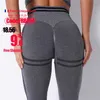 Stretchy Gym Skinny Leggings sans couture Tummy Control Pantalons de fitness Taille haute Sport Gym Leggings Pantalons de course Femmes 211130