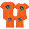 Family Look Matching Outfits Clothes Summer Short Sleeve t shirt Cartoon Dinosaur Cotton Casual Tops Mother and Daughter Clothes 210713