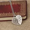 Pendentif Colliers Mère Et Fille Creux Coeur De Pêche Éternel Amour Collier Fête D'anniversaire Cadeau En Gros