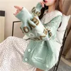 Fringed thick sweater cardigan jacket women autumn and winter Korean version loose wild letter college style 210427