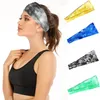 2021 unisex Sports Tie dye Elastic Yoga Headband Turban Hair Band Running Cycling Gym Sweatband Sport Fitness JXW889