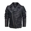 Mens Deri Biker Ceket Adam Moda Motosiklet Pu Dış Giyim Yarış Katları Serin fermuar cepleri boyutu 5XL MEN039S Ceketler5834420