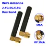 Dual Band WiFi Antenna, Mini PCI Card Rubber Connector, Camera, USB Adapter, Network Router, 2.4GHz 5.8GHz, 3dbi, RPSMA SMA