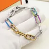 Luxurys Charm Bracelets Desingers 스털링 클래식 다채로운 레트로 대나무 팔찌 컬러 매칭 체인 커플 목걸이 남성과 여성 Simple Trend good nice