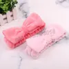 Wash Face Coral Fleece Hairbands Soft Bow Solid Color Opaski dla kobiet Dziewczyny Zespoły do ​​włosów Turban Moda Akcesoria do włosów