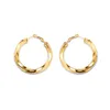 Cerchio Huggie in acciaio inossidabile geometrico a forma di C placcato oro ragazze orecchini carini per le donne gioielli di moda bohémien Argollas Pendientes