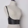 2019 Women's Wide Elastic Leather Belt Casual Corset Belt Shoulder Straps Decoration Waist Belt Girl Dress Suspenders Q0624