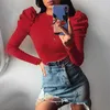 Spring Winter Women Sexy Bodysuit Casual Bodycon Solid Knitted Black Bodysuits Body For Women Female 210728