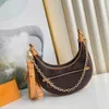 Hochwertige Modedesigner-Tragetaschen, Half Moon-Handtasche, klassische Canvas-Damenkette, Hobo-Tasche, Cross-Body-Luxus-Schultertasche, Designer-Damenhandtaschen, Geldbörsen