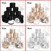 Ronde Metalen Blikken Doos Kaars Zwart Aluminium Pot Opslag Lege Pot Effen Schroefdop Blikjes Crème Cosmetische Container Goud Zilver279s