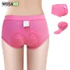 WOSAWE ciclismo da donna 3D imbottito in gel intimo traspirante bicicletta da strada MTB equitazione pantaloncini da discesa S-2XL