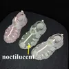 Kinder Sommer Nachtleuchtende Sandalen Mädchen Haken Anti-Rutsch-weiche Schuhe Jungen Mode Wild Hohlfuß Schutz Strandschuhe 210713