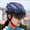 GUB K80 plus Capacetes com Óculos de Adsorção Óculos Integralmente Moldados MTB Road Bike Cap Homens Seguro Mulheres Capacete Ciclismo