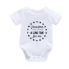 Rompers Grandma Has Waited A Long Time To Me Born Infants Baby Boy Girl Onesie Short Sleeve Bodysuit Toddler Casual Letter