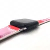 Top -Designer farbenfrohe Smart Watch -Gurte für iWatch 38mm 40 mm 41 mm 42 mm 44 mm 45 mm Ersatz Lederarmband Armband Watchband Mode Drucke Streifen Band