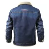 Chaifenko Men's Winter Denim Jacket Parkas Windproof Thick Fleece Warm Coat Men Fashion Casual päls krage varumärkesjacka Men 6xl 211025