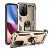 Armor för Xiaomi 11 Pro 10T Lite Poco M3 X3 Hard Case Car Holder Silicon Magnetic Ring Redmi 9T Soft TPU Skin Gel Cover