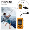 Fish Finder Fish Finder Portable 100m Wired Sonar Water Djup Temperatur Fiskfinder With Sensor Transducer LCD Finders