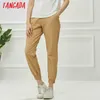Tangada moda mulher calças mulheres carga cintura alta calças soltas calças femininas suor streetwear 5A02 210915
