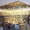 Büyük ölçekli proje kristal avize otel avize villa satış lobisinde kristal sanat akçaağaç yaprağı dekoratif lamba