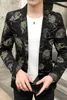 Luxury Vintage Print Uomo Blazer Primavera Autunno Casual Business Dress Coat Single Button Giacca da uomo sociale Veste Homme 210527