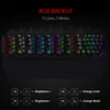 Redtherder One-Ware Mechanical Keyboard RGB Backlit Portable Mini Gaming Keypad Game Controller для ПК PS4 Xbox Gamer