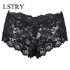 NXY SEXY LINGERIE S-3XL! Women's Black Lace Panties LStry Seamless Bomull Andningsbar Panty Hollow Briefs Plus Size Girl Underwear1217