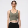 AL0LULU Sutiã esportivo feminino Yoga Fitness Tube Top Ginásio Corrida Crop Top Feminino à prova de choque Respirável Costas Cruzada C2988