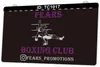 TC1017 Fears Boxing Club Promotions Light Sign Dual Color Gravure 3D