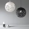 Moderne led hanger lamp Wit zwart ronde kogel metalen uitgeholde hanger licht trap dinering woonkamer hangende verlichting