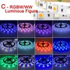 LED Strips DC 12V 600LEDs RGB 5050 SMD Waterproof RGBW Strip Lights in Silicone sleeving IP67 for Wedding Party Holiday Outdoor LED Lighting Now Crestech168