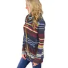 Turtleneck Sweater Women Autumn Winter Long Sleeve Striped Multicolor Casual Pullover Lace Up Knitted Tunic 210914