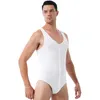 Męskie stroje kąpielowe Tiaobug Summer mężczyźni za okrągły szyja bez rękawów Bodysuit sport