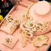 Earrings & Necklace Missvikki Exclusive Handmade Luxury 4 PCS Bangle Ring Women Bridal Wedding Jewelry Sets Full Cubic Zirconia