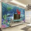 3D-karakter Wallcovering Wallpaper Sexy Mermaid Woonkamer Slaapkamer Woondecoratie Moderne Muurschildering Muur Dekking Wallpapers