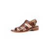 Morazora Äkta läder Skor Låg häl Rund Toe Casual Skor Sommar 3 Färger Ladies Sandals Rice Vit Brun 210506