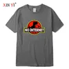 Xin Yi Herren Hohe Qualität 100% Baumwolle Lustiger Dinosaurier Druck T-shirt Lose Oansatz Männer T-shirt Kurzarm T-Shirt Männliche T-Shirt TOPS 210714