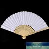 50 PCS Lot White Folding Elegant Paper Hand Fan Decorative Objects Wedding Party Favors 21cmwhite Factory Expert Design QU300A