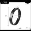 Band Jewelry Delivery 2021 Simple 4Mm Round Smooth Titanium Steel Rings Donna Uomo Fashion Finger Ring Drop Oro rosa Oro Sier Colore nero