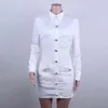 Casual Dresses 2021 Autumn Winter Fashion Elegant BodyCon Mini Dress Women Långärmad lapptäcke Pocket Wool Plaid
