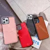 Funda de iPhone de moda para 14 pro max Plus 13 13pro 13promax 12 12Pro 12ProMax 11 XSMAX PU Fundas de billetera de cuero Titular de tarjeta de concha de diseñador