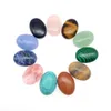 Ovale 25x18mm Natuurlijke Crystal Stone Cabochon Losse Kralen Opaal Rose Quartz Turquoise Stones Patch Gezicht Genezing Crystal Ketting Ring Oorringen Sieraden Maken