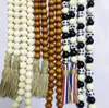 Décoration murale Bois Perles Garland Tassel String Chasse Chasse Champ Room Suspending Ornement Nordic Home Decor 6 Designs Facultatif BT6595