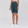 L-40 Yoga-Shorts mit hohem Bund, nacktes Gefühl, elastisches Sportbekleidungs-Outfit, Damen-Laufsport-Tight, Fünf-Punkte-Hose, Fitness, schmale Passform, kurz