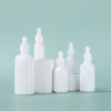 White Porcelain Fine Oil Bottle 10ml-100ML White Jade Dropper Bottles Stock Selling