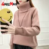 Maglione da donna casual solido dolcevita pullover femminile manica intera caldo morbido primavera autunno inverno cotone lavorato a maglia 210428